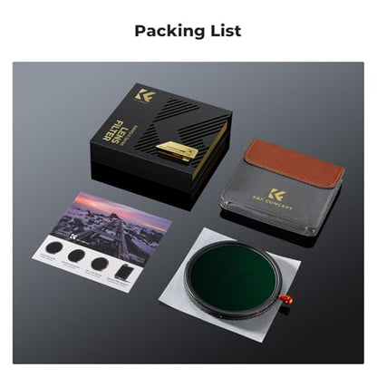 K&F CONCEPT 77mm Black Diffusion 1/4 & Variable ND2-32 & Polarizing-in 1 - size: 77mm