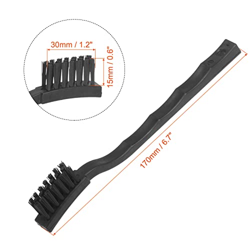 uxcell 4 Pcs Anti Static ESD Brush Portable Plastic Handle Nylon Lab Cleaning Brushes for Electronics Keyboard PCB BGA Repair Soldering, 15x30mm Bristles