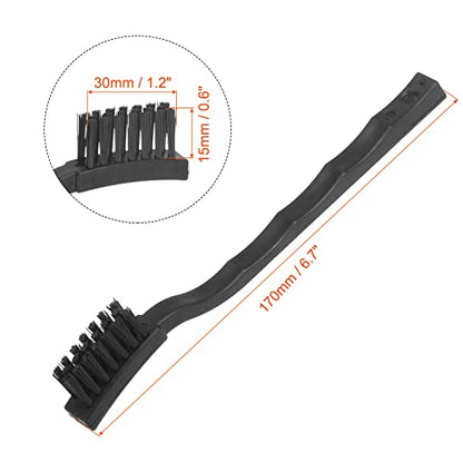 uxcell 4 Pcs Anti Static ESD Brush Portable Plastic Handle Nylon Lab Cleaning Brushes for Electronics Keyboard PCB BGA Repair Soldering, 15x30mm Bristles