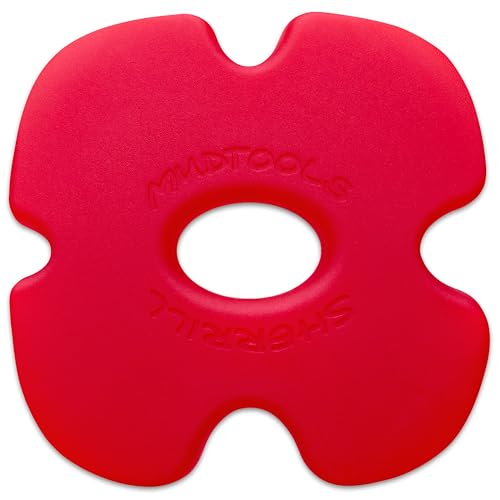 Mudtools Edgy Rib, Red Very Soft - Polymer Pottery Tool for Rims - color: Red - Very Soft