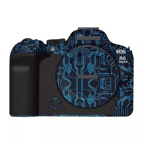 R6II R62 R6M2 Camera Decal Skin 3M Vinyl Wrap Film Protective Sticker Protector Coat for Canon EOS R6 Mark II 2 M2 MarkII Mark2 (Circuit Blue) - color: Circuit Blue