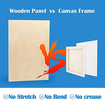 Falling in Art 2 Pack 20x28 Unfinished Birch Wood Panels Kit for Painting - size: 20*28 2-pack