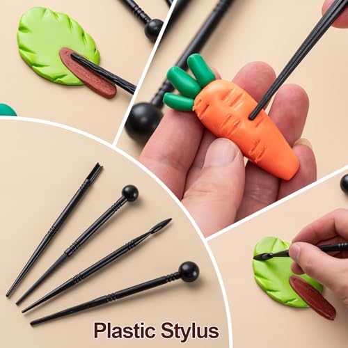 Amrules 27 Pcs Polymer Clay Sculpting Tools Kit for Adults, Red - color: Red-27Pcs