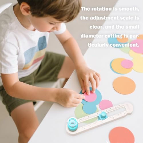 Circle Cutter,Circle Paper Cutter,Adjustable Any Size 2-20cm Diy Circle Cutter Paper,Scrapbooking Cutting Tools,For Crafts, Come With Bottom Blade Guard, Easy Operation And Smooth Cutting