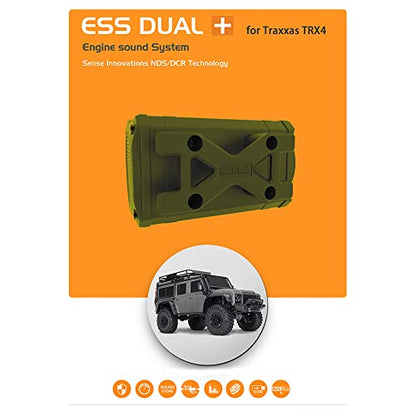 ESS Dual Engine Sound Simulator System for Axial SCX10/SCX10 II Traxxas TRX4 Axial Wraith (Dual+Engine)