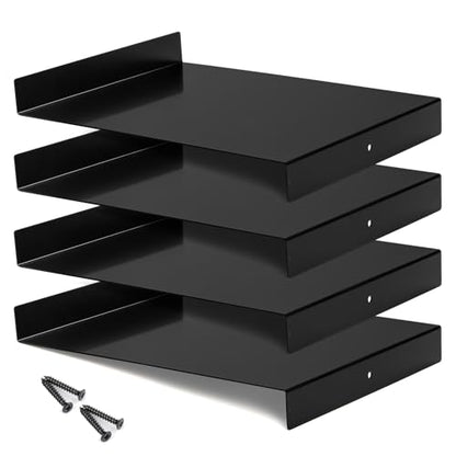 Tosnail 4-Pack Bench Hook and Inking Plate, Printmaking Press Tools for Linoleum Block Printing Carving, 9 x 7 Inches, Black
