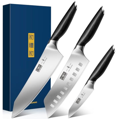 HOSHANHO 3-Piece Knife Set, Ultra Sharp Japanese Kitchen Chef Knife Set - size: 3.75"