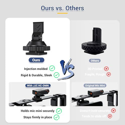 JJC Cold Shoe Mount Adapter for DJI Mic Mini / Mini 2 2S, Stable Anti-Slip - size: for DJI Mic Mini / Mini 2 2S Only