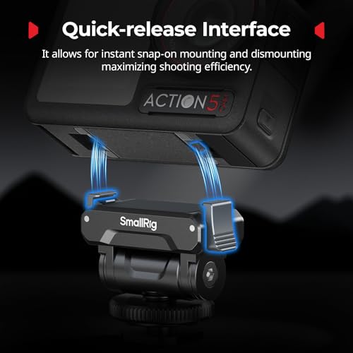 SMALLRIG Cold Shoe Adapter Mount for DJI Osmo 360 / Action 5 Pro / 4/3 - style: Cold Shoe Mount-Aluminum