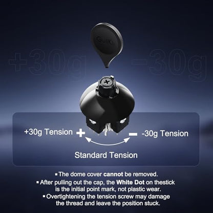 AKNES GuliKit TMR Electromagnetic Joysticks for Switch Pro Controller, 720° Adjustable Tension Stick Replacement, with 3 Pairs Height Thumbstick Caps, Soldering Required
