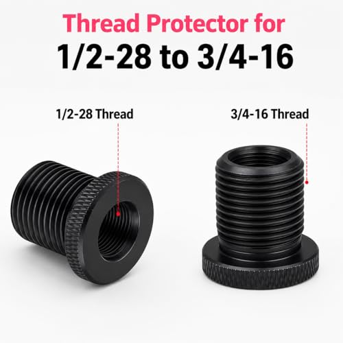 3Pack 1/2x28 to 3/4x16 Thread Protector and Washers, Steel Black - color: Black Thread Protector (1/2x28 to 3/4x16)