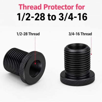 3Pack 1/2x28 to 3/4x16 Thread Protector and Washers, Steel Black - color: Black Thread Protector (1/2x28 to 3/4x16)