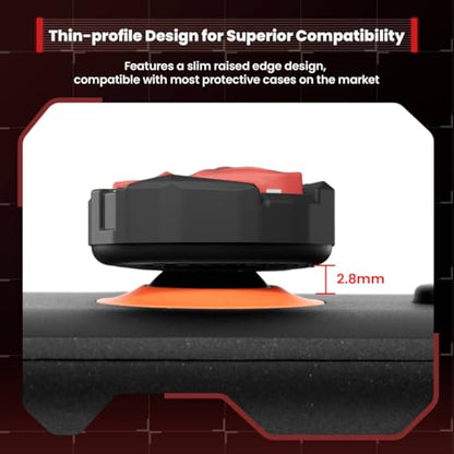 GeekShare Skull Thumb Grips Compatible with Nintendo Switch 2, Anti-Slip Silicone Cover Caps Set for Switch 2025, 4pcs - Black Red