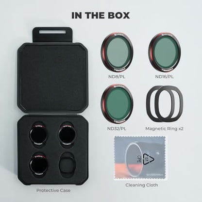 Freewell 3-Pack Magnetic ND/PL Filters for DJI Neo 2 - style: Bright Day ND/PL Kit