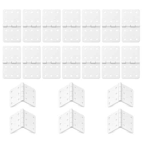 20 Pcs RC Plane Hinges, Nylon Hinges Remote Control Aircraft Hinge RC Plane Parts Small Hinge for Fixed Wing Model Airplane Square Loose-Leaf