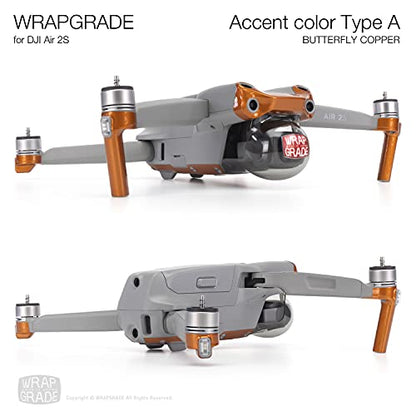 Wrapgrade Skin Compatible with DJI Air 2S | Accent Color A (Butterfly Copper) - color: BUTTERFLY COPPER