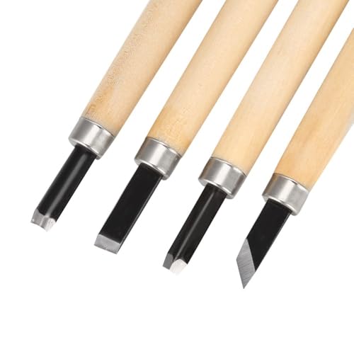 4-Piece Wood Carving Knife Set for Rubber Stamp Engraving #1 - size: #4