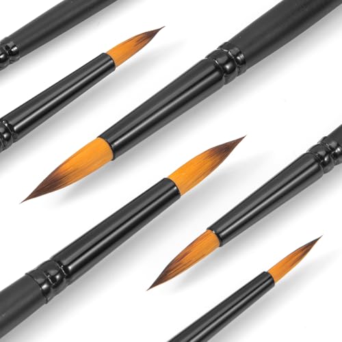Watercolor Brushes FENORKEY 12Pcs Round for Watercolor, Acrylic, Gouache & Ink