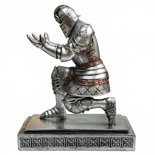 King's Guard Knight Pen Holder with a Letter Opener Desk Organizers Silver - color: Silver