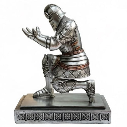 King's Guard Knight Pen Holder with a Letter Opener Desk Organizers Silver - color: Silver