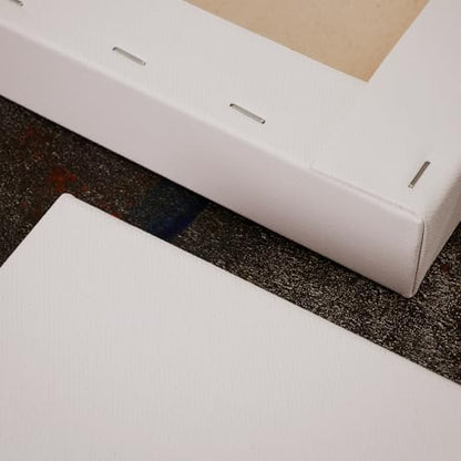PHOENIX 8x10 Inch 4 Pack Gallery Canvas - 1.5 in Thick Small Canvases for Painting - Deep Edge 100% Cotton 11 Oz. Gesso Primed White Blank Professional Canvas Oil & Acrylic Paints - size: 8"x10", style: Gallery