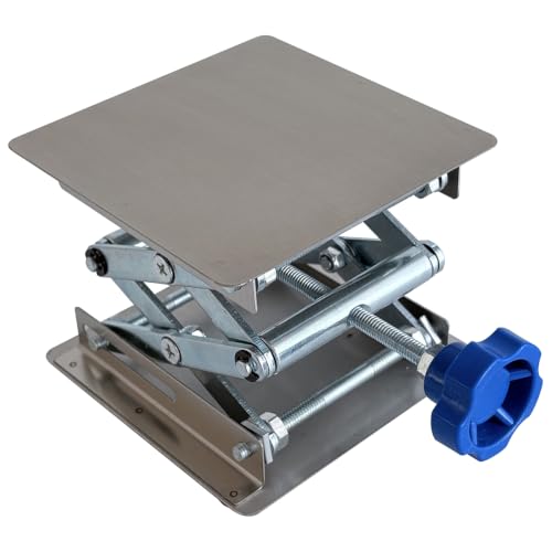 4"x4" Stainless Steel Lab Jack Mini Scissor Lift 6.6lbs Load Capacity