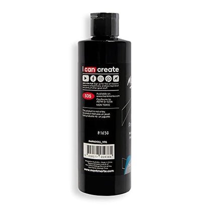 Mont Marte SuperCell Pouring Paint 240ml - Lamp Black - color: Lamp Black