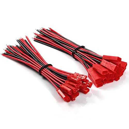 CHANZON 20AWG 15 Pairs Jst SYP 2.5 mm Pitch 2Pin Plug Connector 3.94 inch - color: SYP2.54mm, size: 10cm