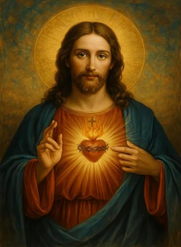 Jesus Paint by Numbers Kit for Adults Framed Canvas 12X16 in, Frameworkless - color: YH02671