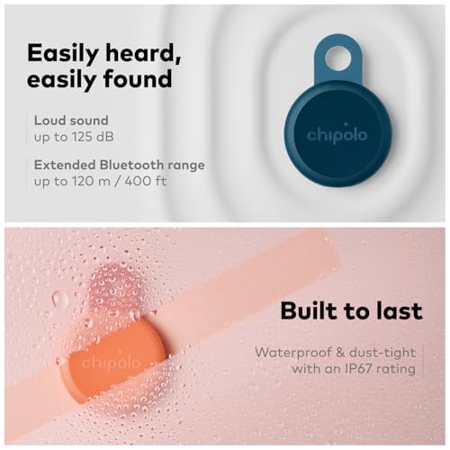 Chipolo LOOP - Rechargeable Bluetooth Tracker for Key and Pocket Location, Compatible with Apple or Google, Call Your Phone & Out of Range Alerts for Android (Mint) - color: Mint