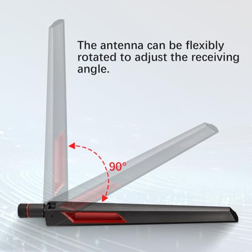 Superbat WiFi 6 6E Tri-Band Antenna 2.4GHz 5GHz 6GHz Omni-Directional Antenna RP-SMA Pigtail 12inch