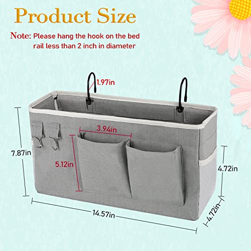 Bedside Caddy Bedside Storage Bag for Headboards/Bunk Bed - color: 2PC Grey