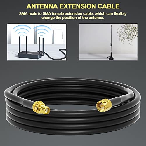 onelinkmore RG58 SMA Male to Female Cable 15Ft, 50 Ohm Low Loss - size: 15FT