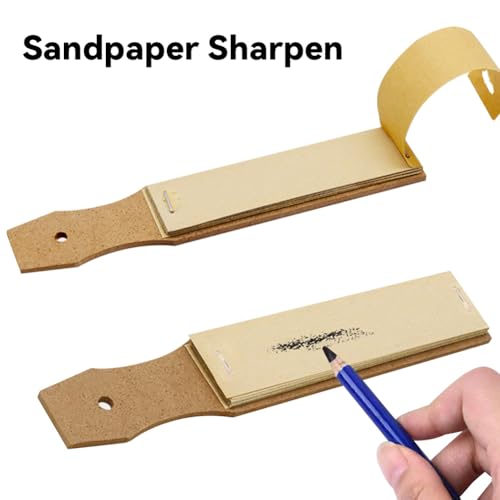 3PCS Sandpaper Pencil Sharpeners with Kneaded Eraser for Artists