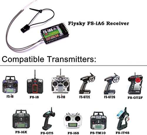 GoolRC Flysky FS-i6 AFHDS 2A 2.4GHz 6CH Radio System Transmitter for RC Helicopter Glider with FS-iA6 Receiver Mode 2