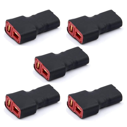 5pcs T-Plug Female Connector to XT30 Male Connector no Wire Adapter for RC Lipo NiMH Battery Charger - size: XT30 Male to T Plug Female
