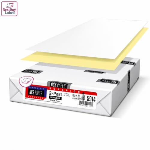 NextDayLabels Superior Carbon-Less NCR, 2 Part Reverse #5914, 8.5" x 11" - size: 8-1/2" x 11" 2 Part Straight, #5914