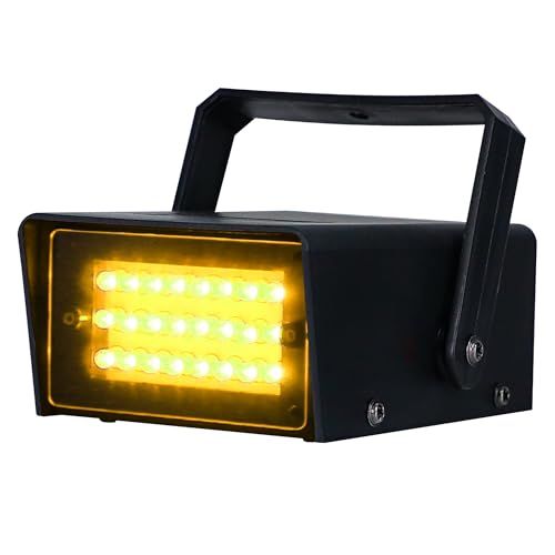 ENUOLI Mini LED Strobe Light Yellow Color 24 Super Bright LED Party Light - color: Yellow