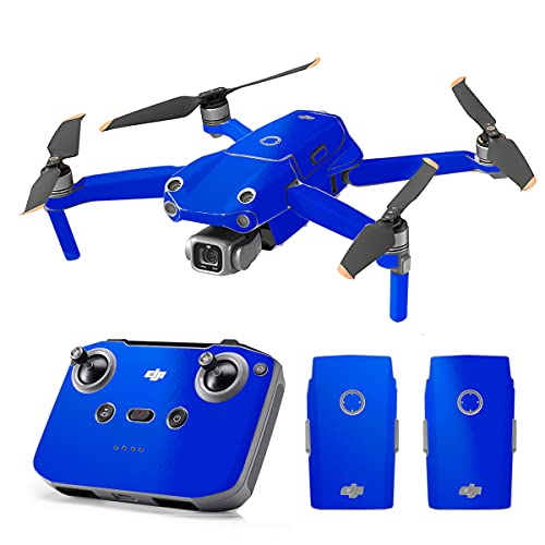 SopiGuard Skin for DJI Mavic Air 2s Precision Vinyl Sticker Full Drone Set + Controller + 3 Battery Skins (Gloss Fire Blue) - color: Gloss Fire Blue