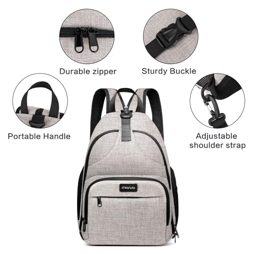 MOSISO Camera Bag Sling Backpack, Shoulder Photography Camera Case, Khaki - color: Khaki