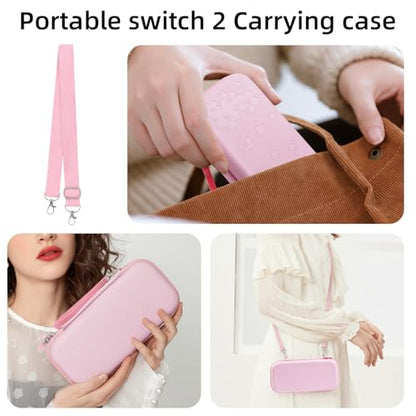 BRHE Cute Travel Carrying Case for Nintendo Switch 2 (2025) - size: Switch 2