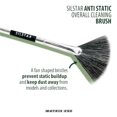 Matrix Anti Static Overall Dual-Action Cleaning Brush -Ideal for Model Kits, Figures, and Intricate Items