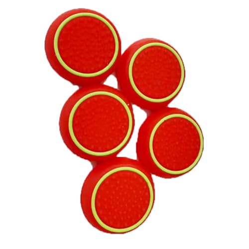 10 PCS Controller Thumbstick Caps Cover Replacement Silicone Touch Controller Rocker Cover for PS3 / PS4 / PS5 (5PCS Red with Blue+ 5PCS Red with Green)