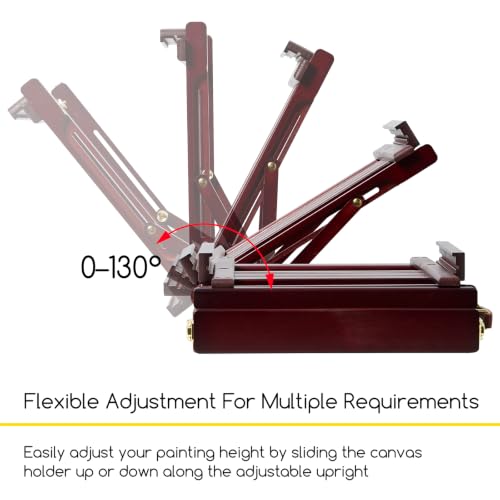 MEEDEN Portable Tabletop Easel for Painting: Artist Sketchbox - color: Deep Walnut