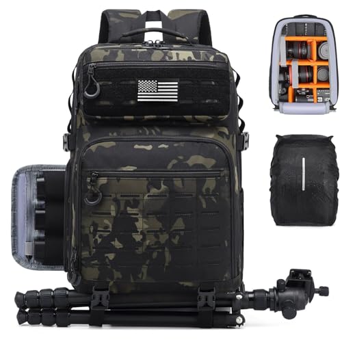 HAMBOLY Professional Camera Bag Backpack for DSLR, SLR & Mirrorless - color: Dark CM