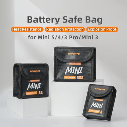 Battery Safe Bag for DJI Mini 5 Pro, Drone Accessories, Fire-proof Explosion-proof Battery Safe Pouch for Charging and Storage (Medium(for 2pcs batteries)) - size: Medium(for 2pcs batteries)