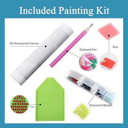 Gemozaic Leopard Diamond Art Kits for Adults, 12 x 16 Inch, Unframed - color: G10025