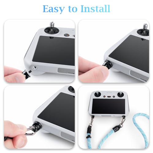 VOVMOEYA Lanyard for DJI RC/RC 2 Controller, Drone Shoulder Strap/Neck Strap for Mini 5 Pro/Mini 4 Pro/Mavic 4 /Mavic 3 Remote Controller Accessories- Sky Blue - color: Sky Blue