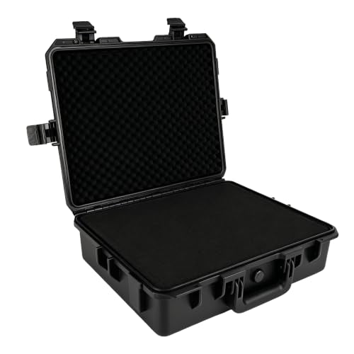 IP67 Waterproof Protective Hard Case with Custom Foam Insert, 22", Black