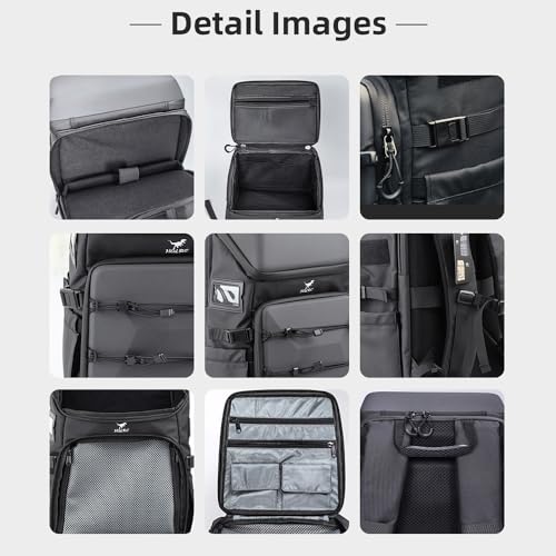 HGLRC B2 FPV Drone Backpack Case Shoulder Bag for FPV Racing Quadcopter Drone and Parts (Black-grey)